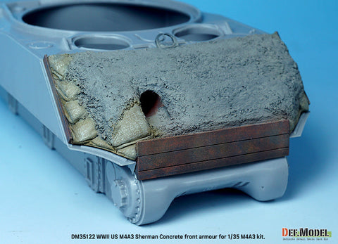 DEFモデル DM35122 1/35 WWII アメリカ M4A2/A3 シャーマン コンクリート 47度 フロントアーマー(各社対応)