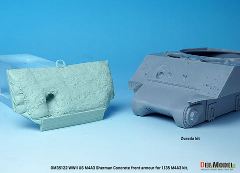 DEFモデル DM35122 1/35 WWII アメリカ M4A2/A3 シャーマン コンクリート 47度 フロントアーマー(各社対応)