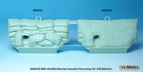 DEFモデル DM35122 1/35 WWII アメリカ M4A2/A3 シャーマン コンクリート 47度 フロントアーマー(各社対応)