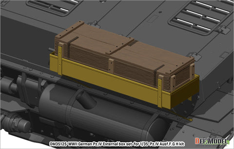 DEFモデル DM35125 1/35 WWII ドイツ IV号戦車 G/H型用外付木製弾薬箱セット(各社対応)