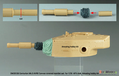 DEFモデル DM35126 1/35 センチュリオン Mk.5 AVRE用キャンバスカバー付防盾セット(AFVクラブ/ アミュージングホビー用)