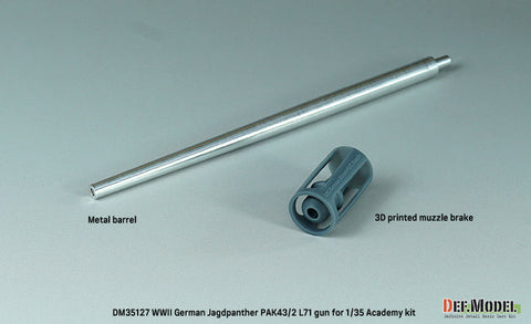 DEFモデル DM35127 1/35 WWII ドイツ ヤークトパンサー Pak43/2 L71 砲身 (アカデミー/ 他キット用)