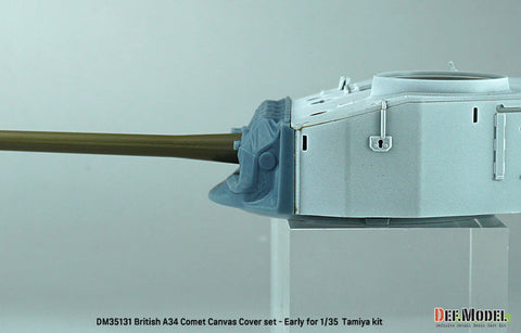 DEFモデル DM35131 1/35 WWII イギリス A34 コメット用 キャンバスカバー付防盾セット 初期型 (タミヤ用)