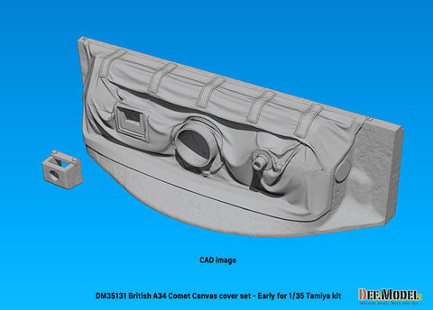 DEFモデル DM35131 1/35 WWII イギリス A34 コメット用 キャンバスカバー付防盾セット 初期型 (タミヤ用)