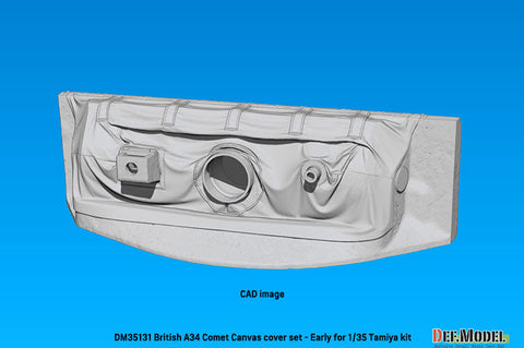 DEFモデル DM35131 1/35 WWII イギリス A34 コメット用 キャンバスカバー付防盾セット 初期型 (タミヤ用)