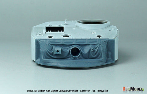 DEFモデル DM35131 1/35 WWII イギリス A34 コメット用 キャンバスカバー付防盾セット 初期型 (タミヤ用)