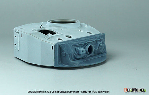 DEFモデル DM35131 1/35 WWII イギリス A34 コメット用 キャンバスカバー付防盾セット 初期型 (タミヤ用)