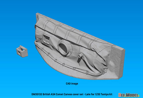 DEFモデル DM35132 1/35 WWII イギリス A34 コメット用 キャンバスカバー付防盾セット 後期型(タミヤ用)