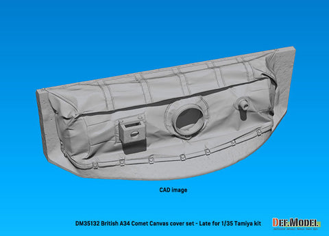 DEFモデル DM35132 1/35 WWII イギリス A34 コメット用 キャンバスカバー付防盾セット 後期型(タミヤ用)