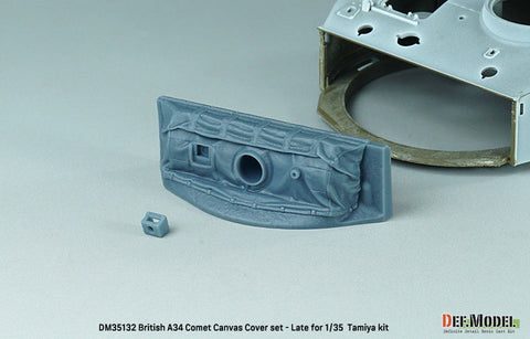 DEFモデル DM35132 1/35 WWII イギリス A34 コメット用 キャンバスカバー付防盾セット 後期型(タミヤ用)