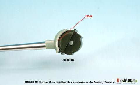DEFモデル DM35138 1/35 アメリカ M4 シャーマン 75mm 砲身・後期タイプ防盾(タミヤ/ アカデミー用)