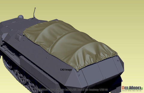 DEFモデル DM35141 1/35 WWII ドイツ Sd.kfz.251 Ausf.C キャンバストップセット (アカデミー/ 他キット)