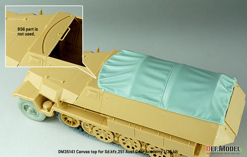 DEFモデル DM35141 1/35 WWII ドイツ Sd.kfz.251 Ausf.C キャンバストップセット (アカデミー/ 他キット)