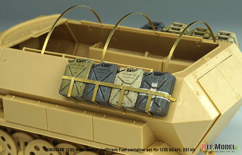 DEFモデル DM35149 1/35 WWII ドイツ Sd.Kfz.251C/D型 燃料用ジェリカンラックセット (アカデミー/ ドラゴン/ AFVクラブ用)