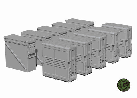 DEFモデル DM35152 1/35 アメリカ M242 ブッシュマスター 弾薬箱セット (10個,デカール付き)