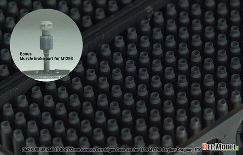 DEFモデル DM35155 1/35 アメリカ XM813 ブッシュマスターII 30mm機関砲 30x173mm弾 空薬莢セット マズルブレーキ付(M1296 ストライカー ドラゴン/ 他キット用)