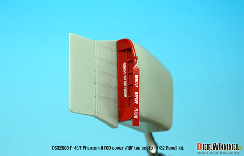 DEFモデル DS32008 1/32 F-4E/F ファントムII FODカバー・リムーブビフォーフライトタグ(レベル用)