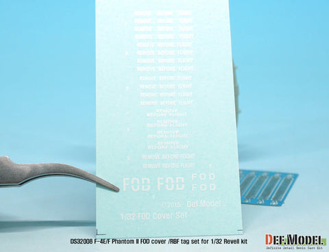 DEFモデル DS32008 1/32 F-4E/F ファントムII FODカバー・リムーブビフォーフライトタグ(レベル用)