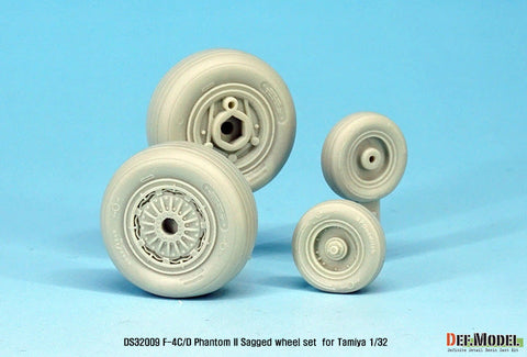 DEFモデル DS32009 1/32 F-4D/C ファントムII 自重変形タイヤ(タミヤ用)