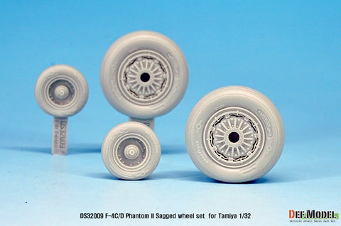 DEFモデル DS32009 1/32 F-4D/C ファントムII 自重変形タイヤ(タミヤ用)