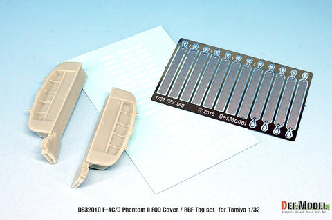 DEFモデル DS32010 1/32 F-4C/D ファントムII FODカバー・リムーブビフォーフライトタグ(タミヤ用)
