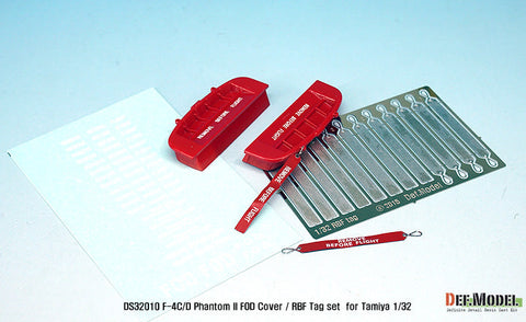 DEFモデル DS32010 1/32 F-4C/D ファントムII FODカバー・リムーブビフォーフライトタグ(タミヤ用)