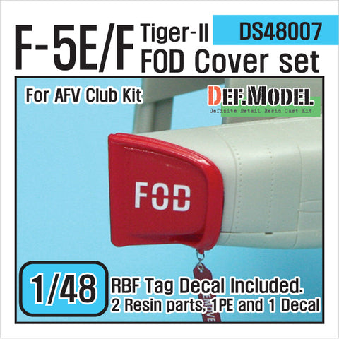 DEFモデル DS48007 1/48 F-5E/F タイガーII FOD カバーセット (AFVクラブ用)