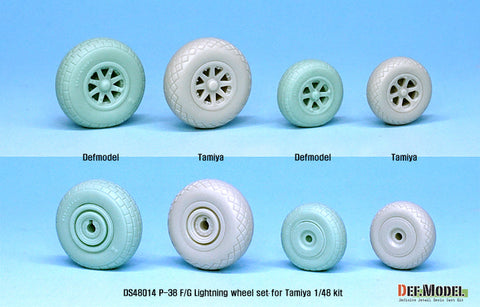 DEFモデル DS48014 1/48 ロッキード P-38 ライトニング 自重変形タイヤ (タミヤ用)