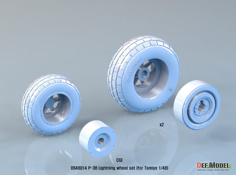 DEFモデル DS48014 1/48 ロッキード P-38 ライトニング 自重変形タイヤ (タミヤ用)