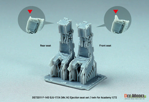 DEFモデル DS72011 1/72 F-14D トムキャット SJU-17/A (Mk.14) イジェクションシート (アカデミー用)