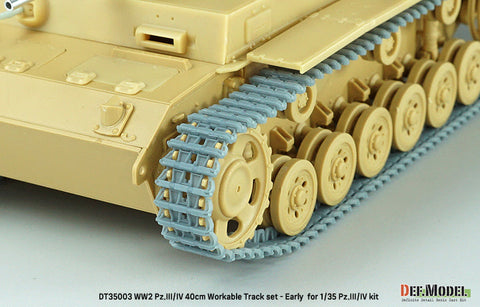 DEFモデル DT35003 1/35 WWII ドイツ III/IV号戦車用 40cm初期型可動履帯セット (各社対応)