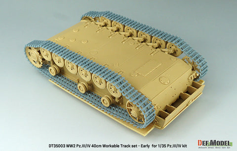 DEFモデル DT35003 1/35 WWII ドイツ III/IV号戦車用 40cm初期型可動履帯セット (各社対応)
