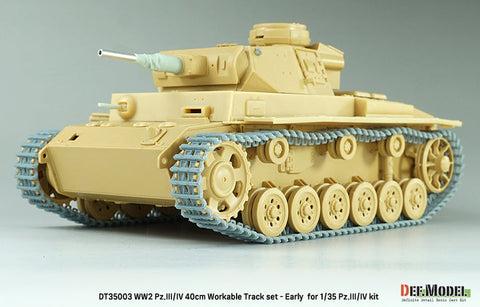 DEFモデル DT35003 1/35 WWII ドイツ III/IV号戦車用 40cm初期型可動履帯セット (各社対応)