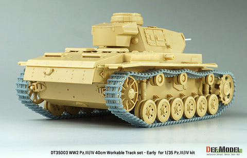 DEFモデル DT35003 1/35 WWII ドイツ III/IV号戦車用 40cm初期型可動履帯セット (各社対応)