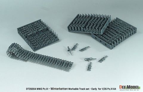 DEFモデル DT35004 1/35 WWII ドイツ III号戦車用 40cm可動履帯セット 冬季用ヴィンターケッテ (各社対応)