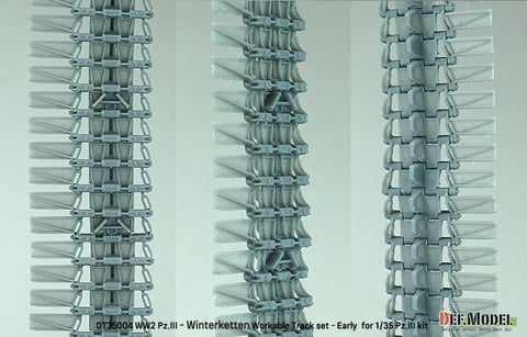 DEFモデル DT35004 1/35 WWII ドイツ III号戦車用 40cm可動履帯セット 冬季用ヴィンターケッテ (各社対応)