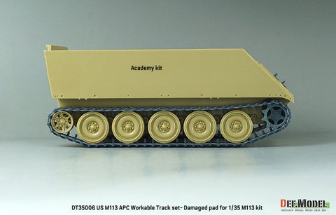 DEFモデル DT35006 1/35 アメリカ M113 APC 可動履帯セット- ダメージ表現入りパッド (各社対応)