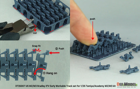 DEFモデル DT35007 1/35 アメリカ M2/M3 ブラッドレー APC 初期型 可動履帯セット(各社対応)