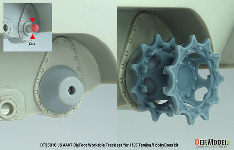 DEFモデル DT35010 1/35 アメリカ AAVP7 ビッグフット 可動履帯セット(各社対応)