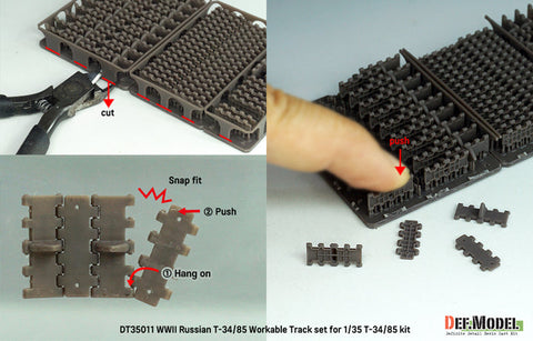 DEFモデル DT35011 1/35 ロシア T-34/85 可動履帯セット(各社対応)