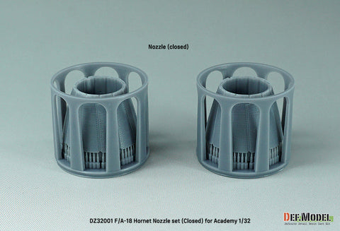 DEFモデル DZ32001 1/32 F/A-18A/B/C/D ホーネット用排気ノズル クローズ(アカデミー用)