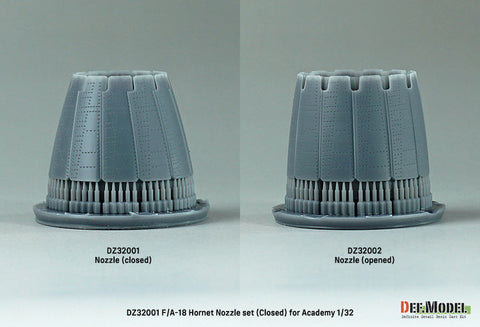 DEFモデル DZ32001 1/32 F/A-18A/B/C/D ホーネット用排気ノズル クローズ(アカデミー用)