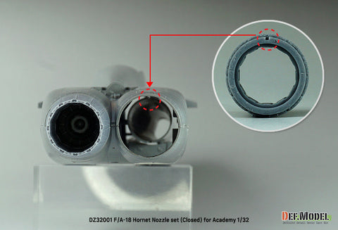 DEFモデル DZ32001 1/32 F/A-18A/B/C/D ホーネット用排気ノズル クローズ(アカデミー用)