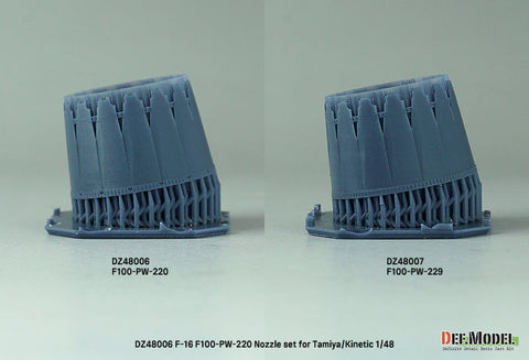 DEFモデル DZ48006 1/48 F-16 F100-PW-220 排気ノズル (タミヤ/キネティック用)