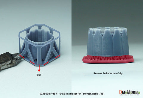 DEFモデル DZ48008 1/48 F-16 F110-GE 排気ノズル (タミヤ/キネティック用)