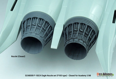 DEFモデル DZ48009 1/48 F-15E/K イーグル F100タイプ 排気ノズル クローズ(アカデミー用)