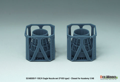 DEFモデル DZ48009 1/48 F-15E/K イーグル F100タイプ 排気ノズル クローズ(アカデミー用)