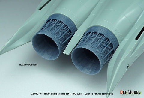 DEFモデル DZ48010 1/48 F-15E/K イーグル F100タイプ 排気ノズル オープン (アカデミー用)