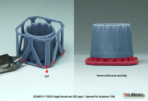 DEFモデル DZ48011 1/48 F-15E/K イーグル GEタイプ 排気ノズル オープン (アカデミー用)