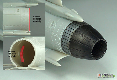 DEFモデル DZ48012 1/48 F-20 タイガーシャーク GE YF404-100 排気ノズル クローズ(フリーダムモデル用)